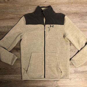 Under Armour Loose Coldgear Tan & Brown Jacket Size M